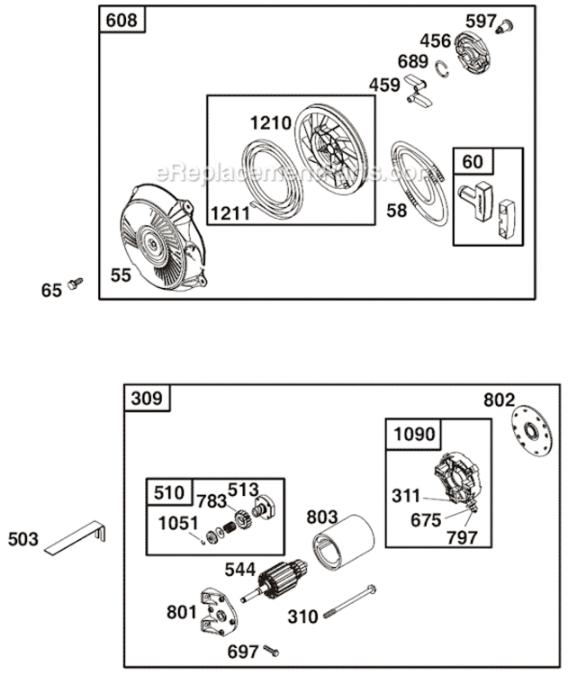 Page I Diagram and Parts List for 124435 8101 Briggs and Stratton Engine